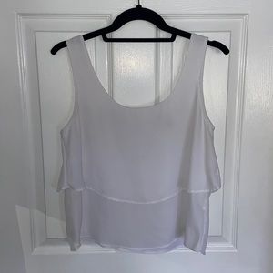 White silk tank top